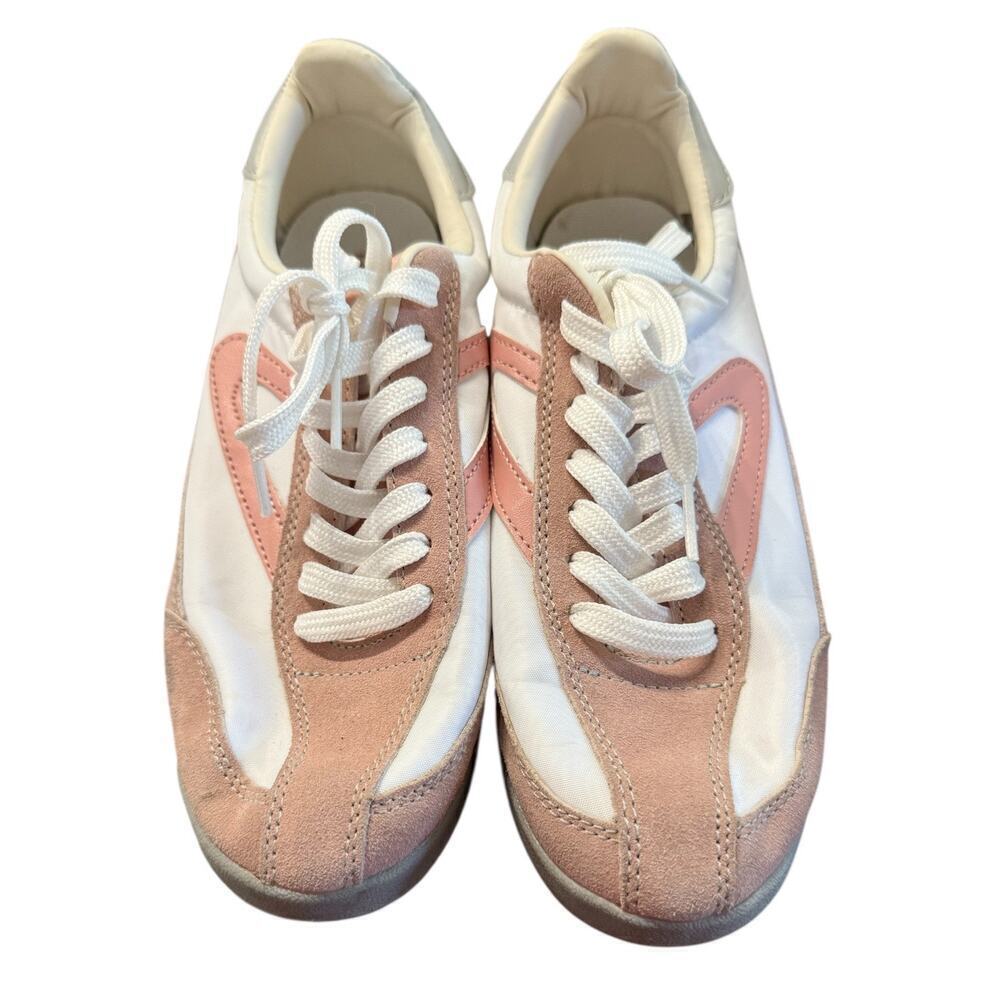 Tretorn Rawlins Sneakers Pink White Suede Retro Style Women’s 8.5